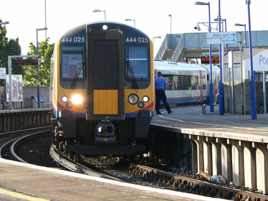 Poole Station, the closest station to Wimborne